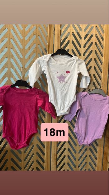 Lot bodies fille 18m