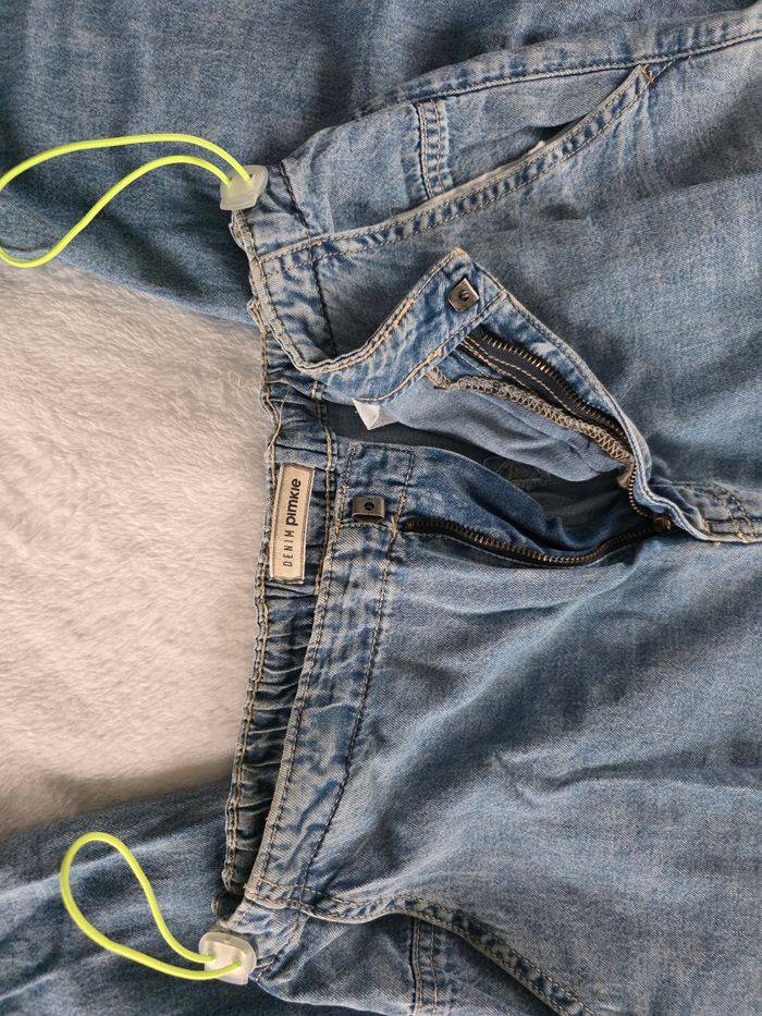 Pantàon cargo bleu jean fluide - photo numéro 4