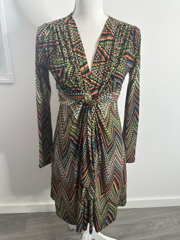 Robe multicolore psychédélique seventies Vintage T36 S