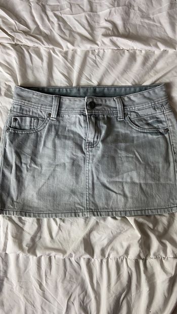 Jupe en jean gris clair