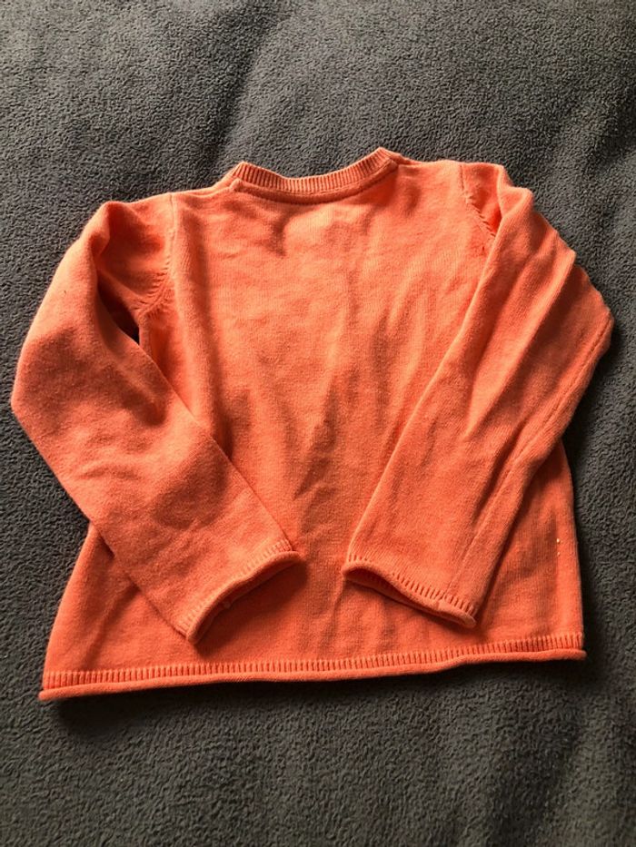 Gilet cardigan 3 ans Z grain de blé orange - photo numéro 3