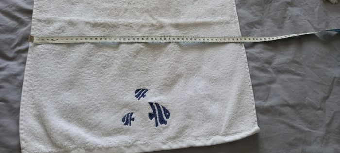 Serviette toilette motif poissons - photo numéro 3