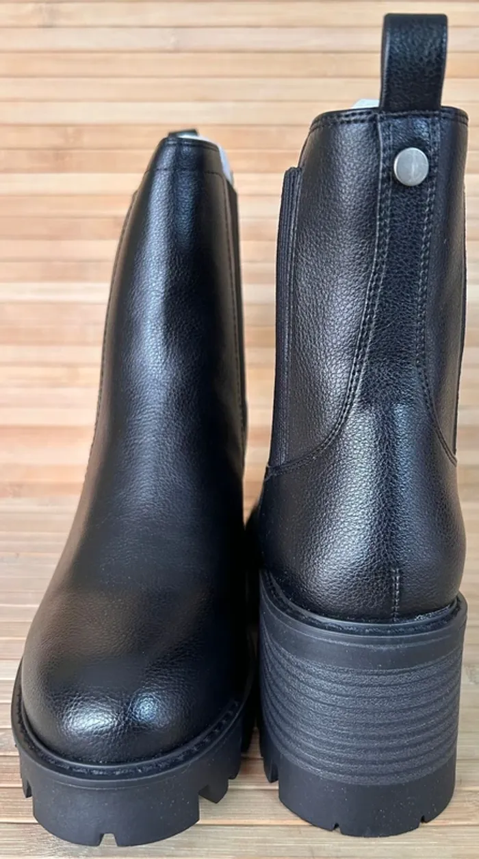 Bottines noires Jomix 39 – semelles compensées crantées – tendance automne hiver - photo numéro 2