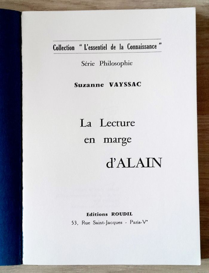 S. Vayssac - La lecture en marge d'Alain série philosophie - photo numéro 4