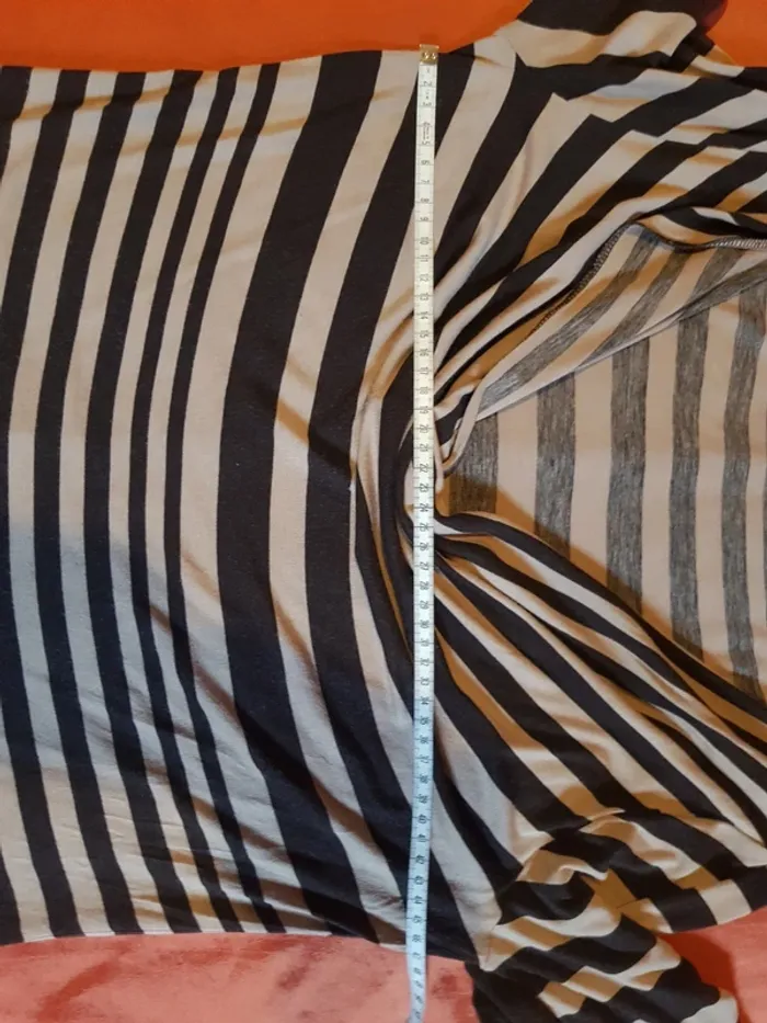 Blouse rayée beige et noir Camaïeu - photo numéro 3