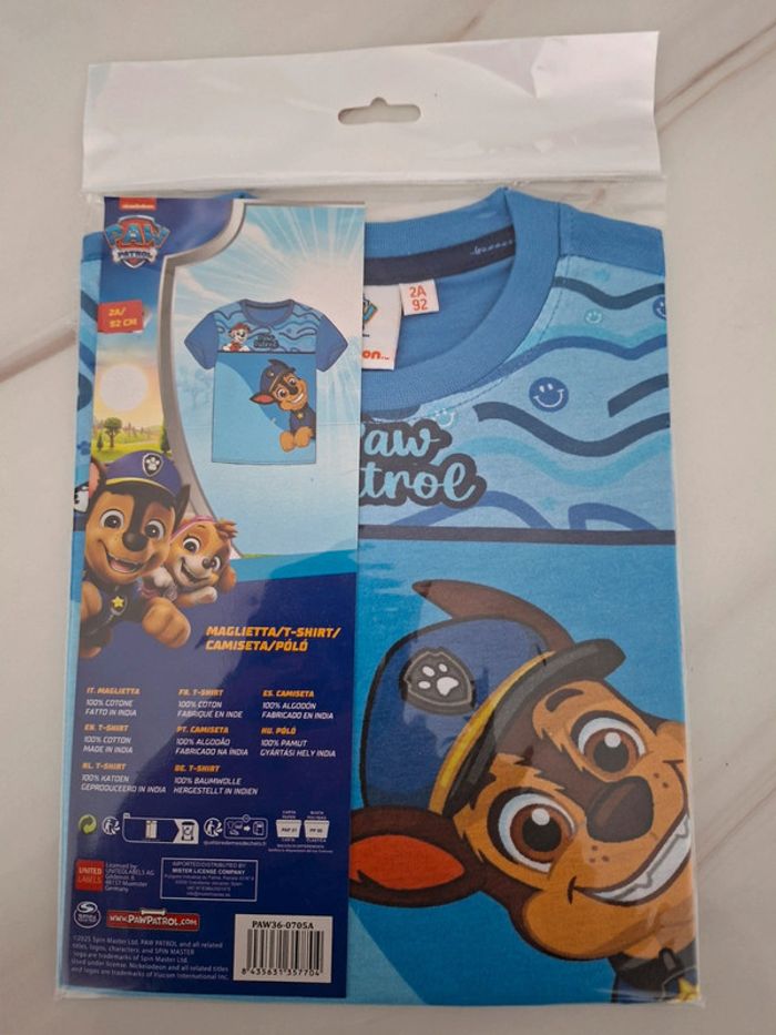 Tee-shirt pat patrouille neuf avec étiquette taille 2 ans - photo numéro 2