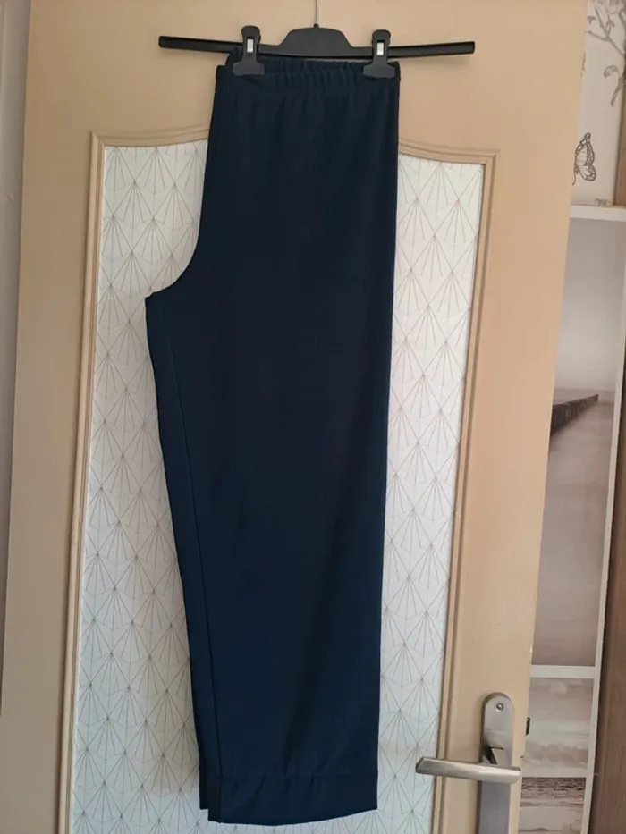 Pantalon femme tbe habillé tissu côtelé étiquette coupée 46 - photo numéro 4