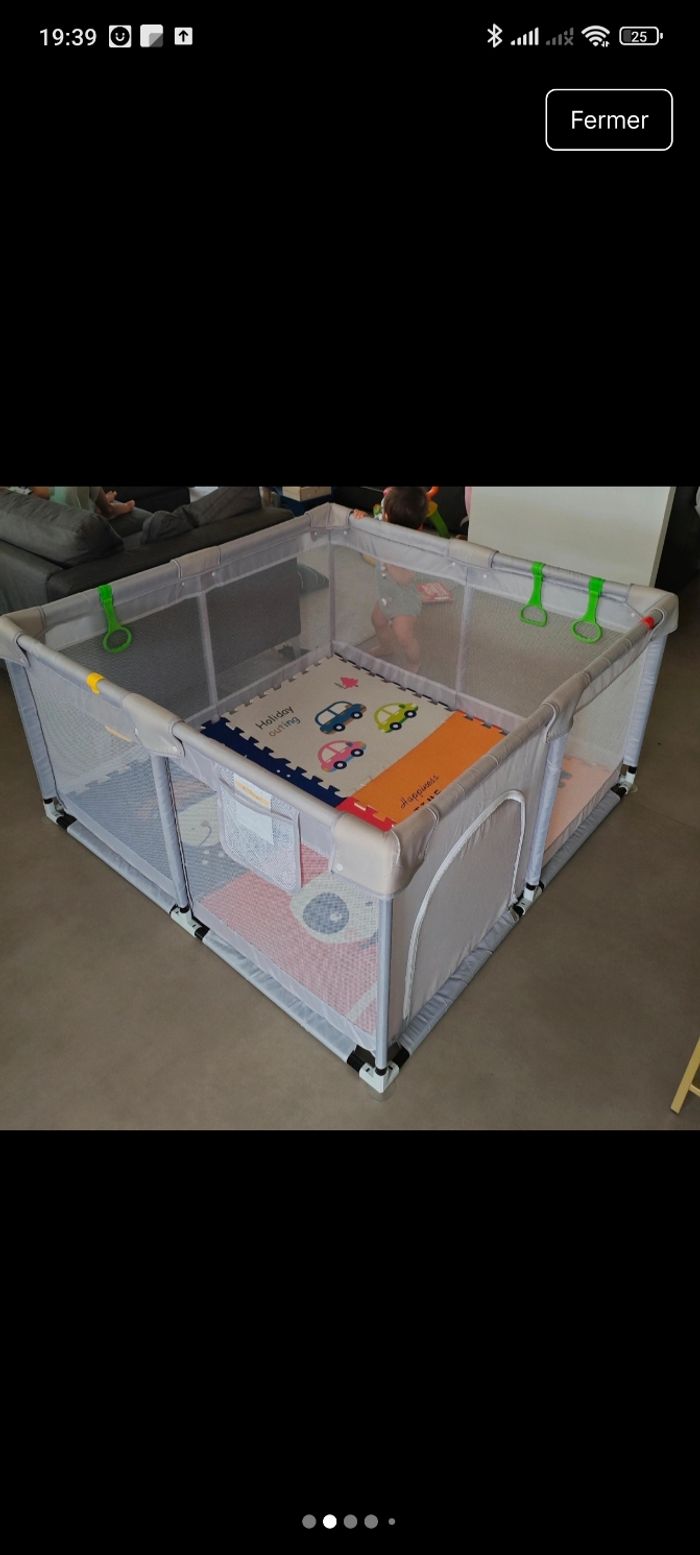 Parc 120cm avec Tapis et prises - photo numéro 2