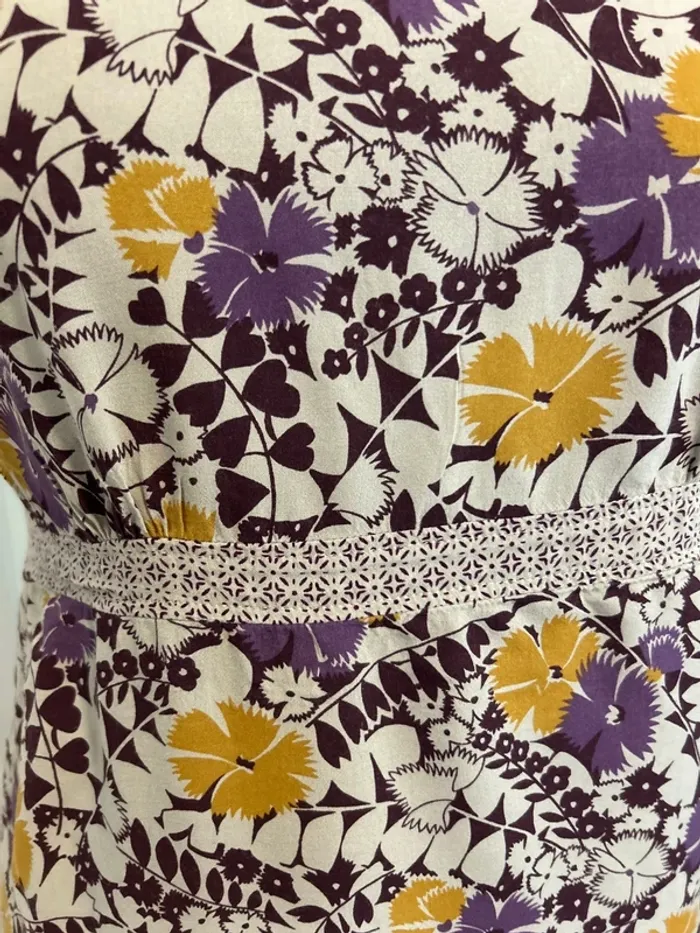 Robe terre de marins motifs fleurs taille 38 - photo numéro 2