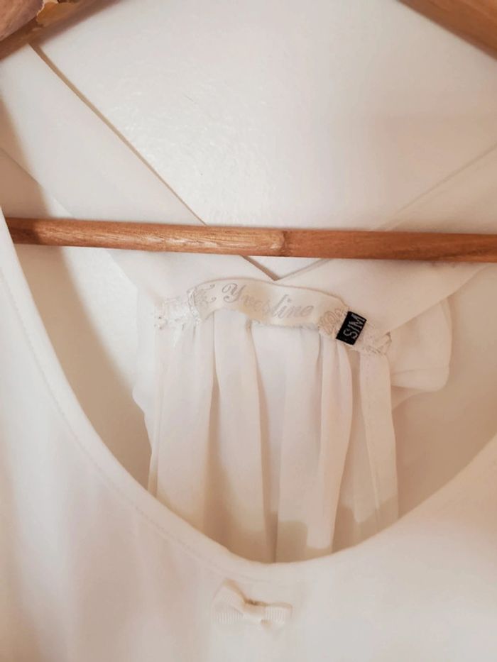 Haut blanc à noeud - photo numéro 3
