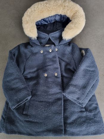 Manteau chaud bleu marine Lulu Castagnette 3 ans