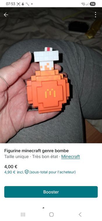 Figurine minecraft genre bombe