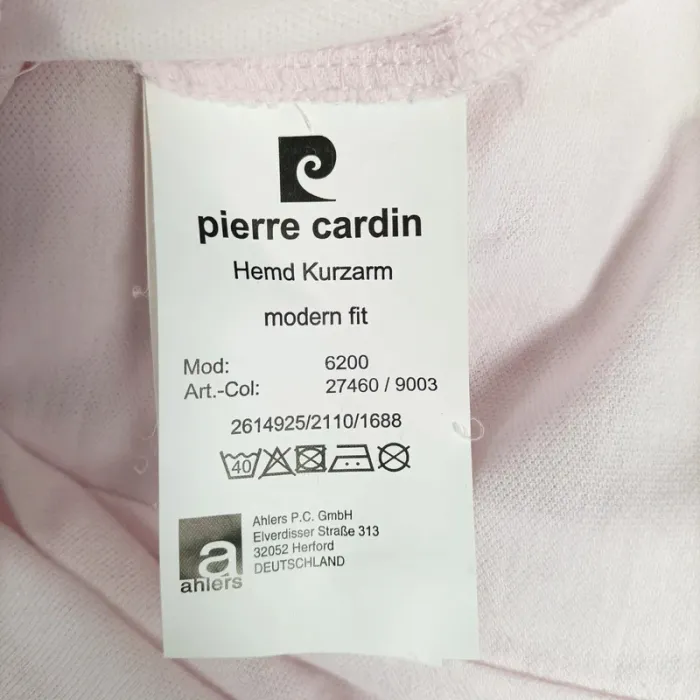 Chemise rose pâle manches courtes Pierre Cardin – modern fit – taille L A1009 - photo numéro 11
