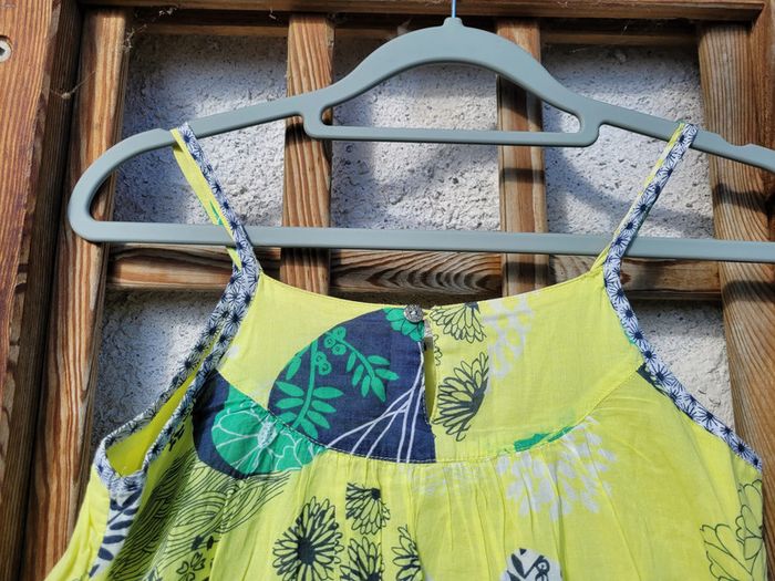 Magnifique robe d'été Jean Bourget, colorée tons vert, 10 ans - photo numéro 8