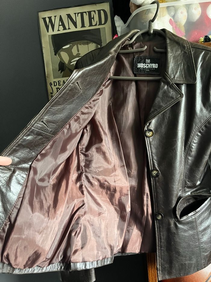Veste courte cuir marron - photo numéro 9