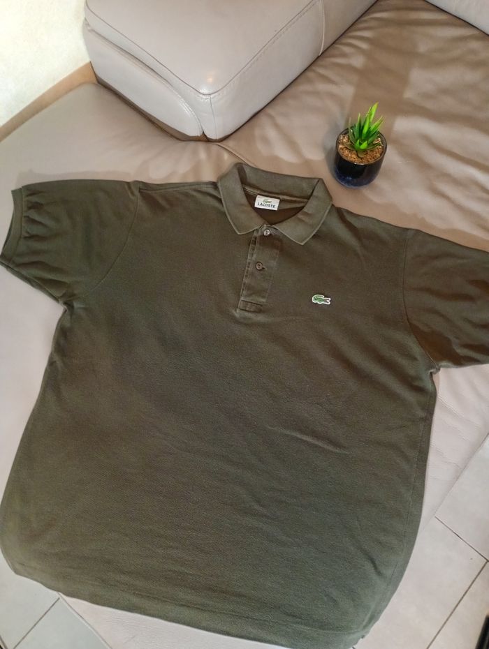 Polo Lacoste marron clair – taille 5 (L) - photo numéro 9