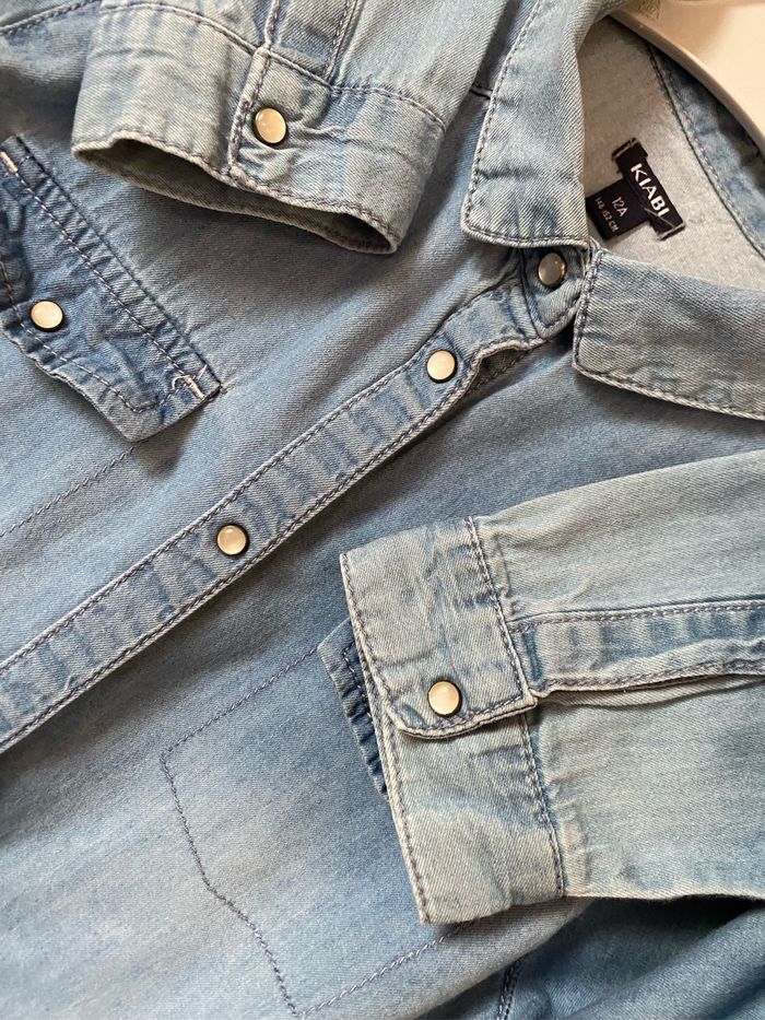 Chemise en jeans fille à fermeture pressions nacrés 12 ans kiabi - photo numéro 2