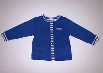 Veste mi saison bleue électrique Grain de blé 6/9 mois