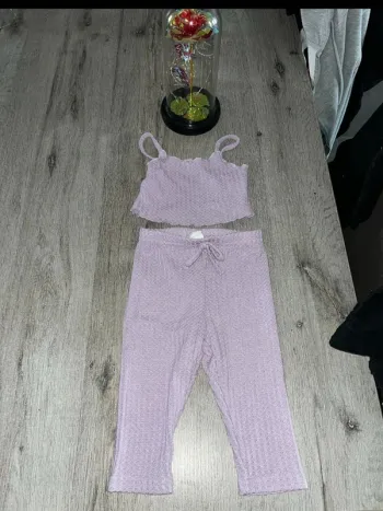 🌟 Ensemble loungewear lavande pour fille 🌟