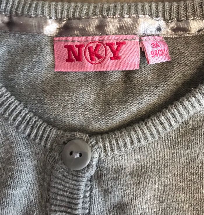 Gilet gris 3 ans NKY - photo numéro 3