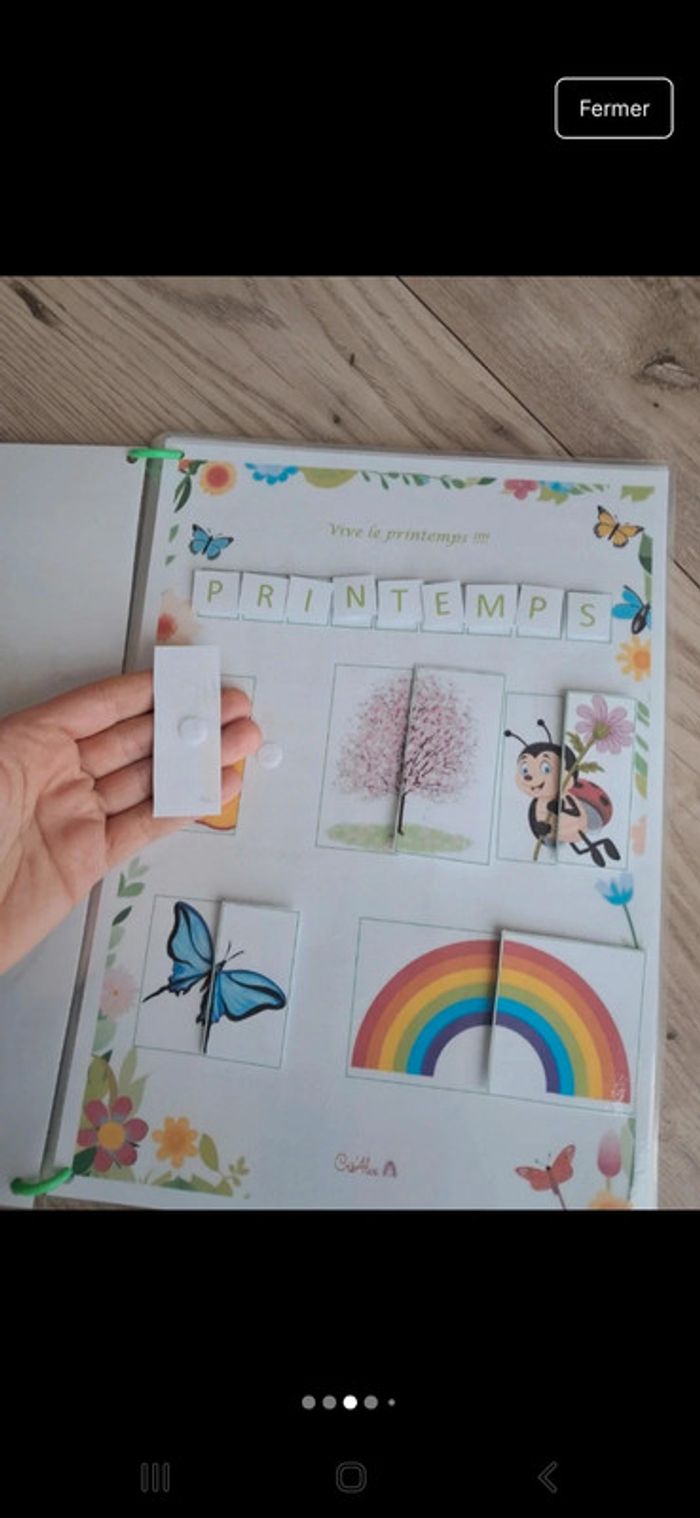 Livret d'activités thème printemps. Pédagogie montessori. Busy book quiet book - photo numéro 3