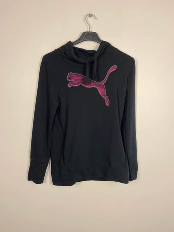 Sweat noir puma logo rose taille M