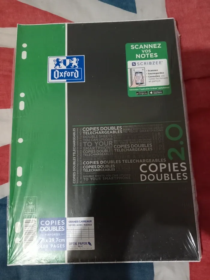 Copies doubles perforées 21x29,7 grands carreaux