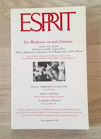 ESPRIT les Modernes en mal d'amour
