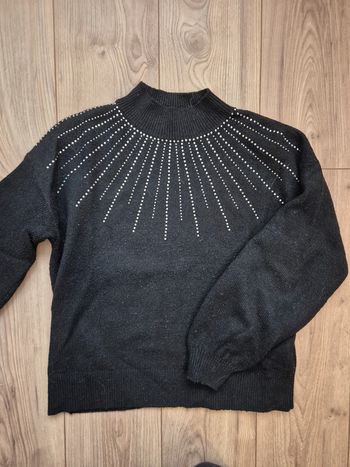 🖤 Pull noir avec strass Camaïeu taille M
