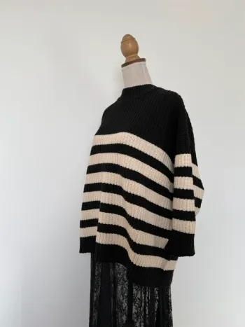 Pull rayé rayures Zara maille S vest sweat camisa blusa Maglia camicia sweater maglione suéter trui
