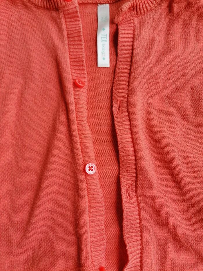 Gilet TeX 3 à 6 mois abricot - photo numéro 3