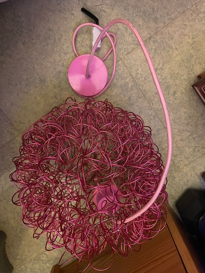 Luminaire lampe rose