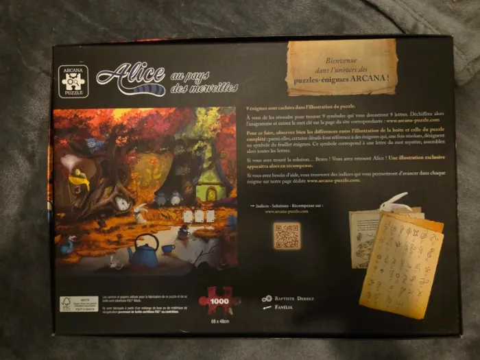 Puzzle 1000 pièces – Alice au pays des merveilles – Gigamic / Arcana Puzzle - photo numéro 2
