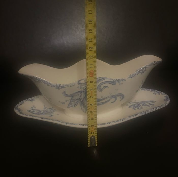 Saucière vintage blanche et bleue - photo numéro 10