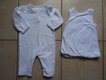 Ensemble robe boule et combinaison 9 mois