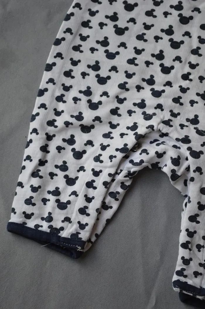 Pyjama Bébé Disney Mickey Blanc Marine 1 Mois - photo numéro 3