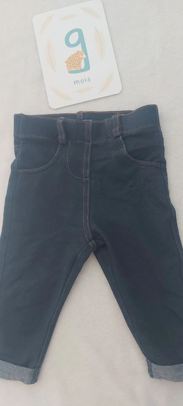 Pantalon leggings jeans bébé fille 9 mois