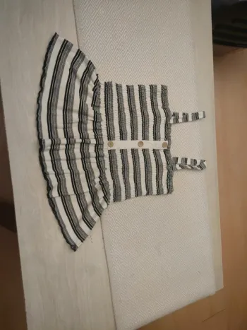 Débardeur rayé bretelles noir blanc Zara 13/14 ans