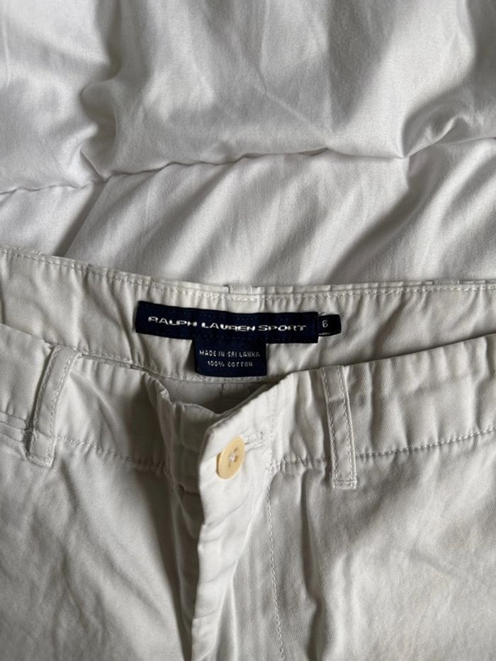 Short blanc femme Ralph Lauren Sport - Taille 6 (S) - photo numéro 2