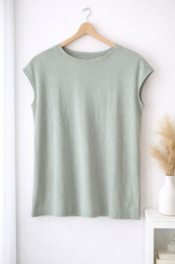 Sublime blouse yaya women vert d’eau neuf avec etiquettes. - photo numéro 1