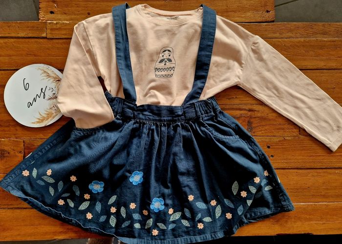 Ensemble jupe salopette + t-shirt Vertbaudet - photo numéro 4