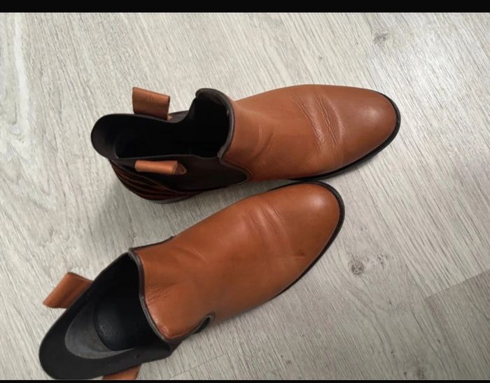 Bottines femme basses camel zébré taille 39 - photo numéro 3