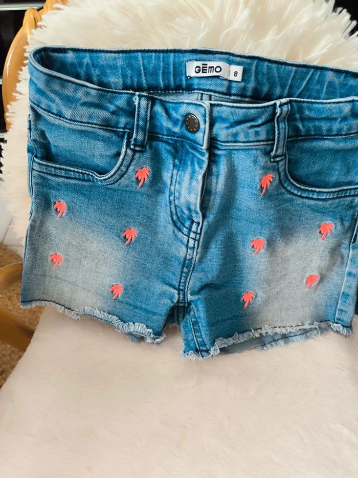 Short jean fille Gémo palmiers