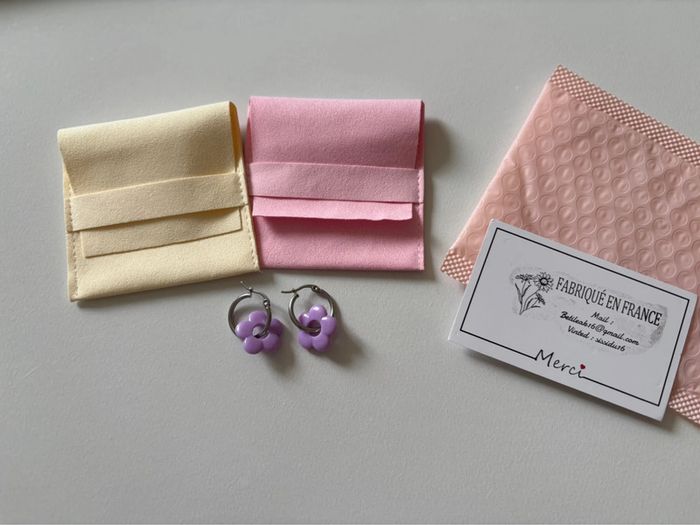 Créole pendentif fleur - photo numéro 2