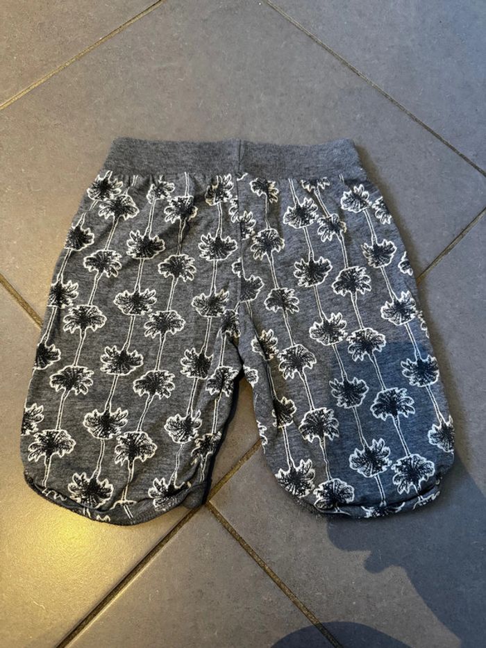 Short / Bermuda souple avec cordelettes de serrage - TAO - Palmier - Gris - 8 ans - photo numéro 3