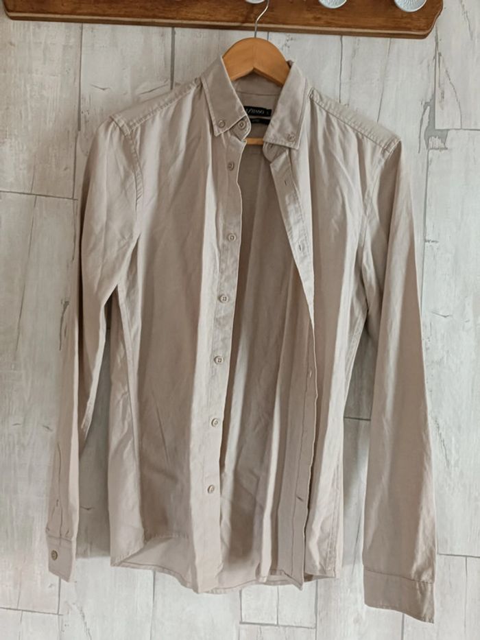 Chemise beige manches longues