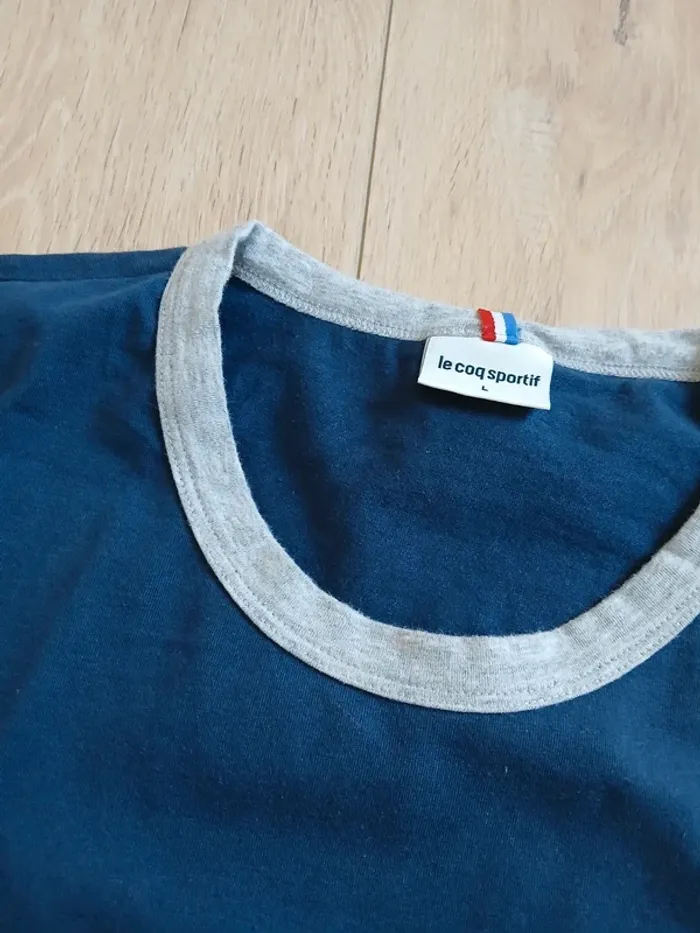 Tee shirt bleu le coq sportif - photo numéro 3