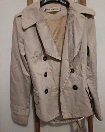 Veste trench saharienne beige
