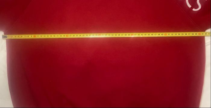 Pull vintage »Asics »rouge et blanc - photo numéro 4