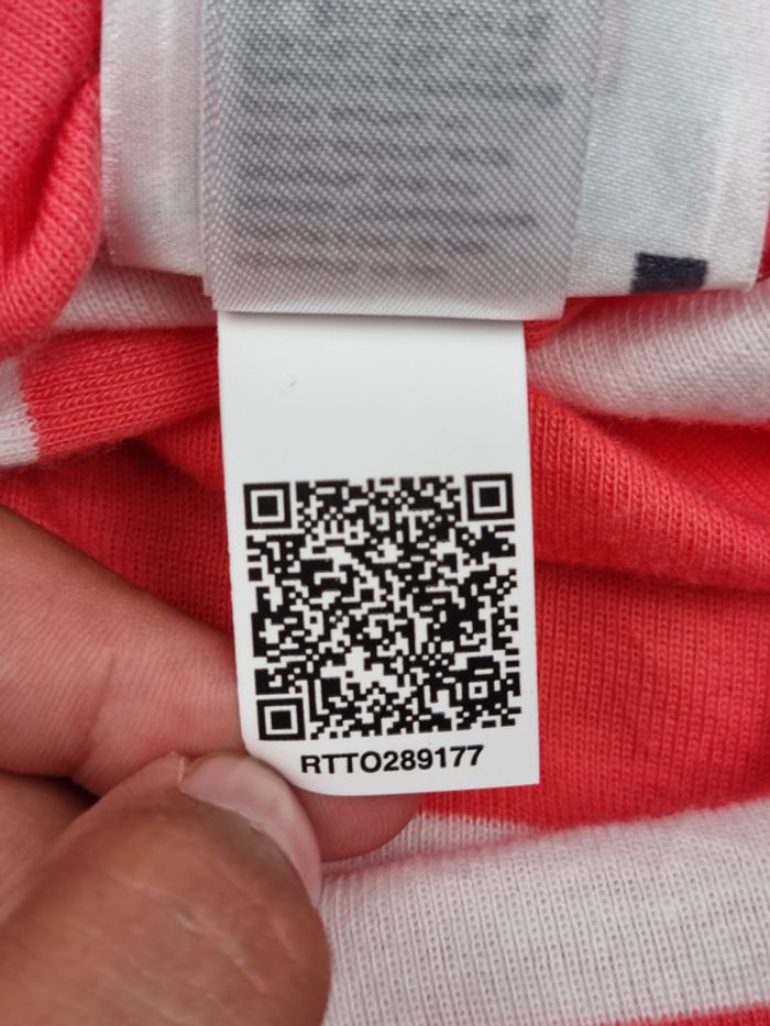 Top marinière Tommy Hilfiger rayé rose/blanc neuf avec étiquette - photo numéro 12